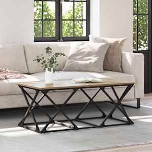 Klubska miza Umetni hrast 100 x 49 x 40 cm Konstruiran les