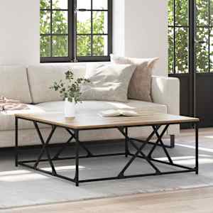 Klubska miza Umetni hrast 100 x 100 x 40 cm Konstruiran les