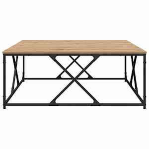 Konferenční stolek Artisanový dub 100 x 100 x 40 cm - obrázek 5