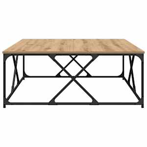 Konferenční stolek Artisanový dub 100 x 100 x 40 cm - obrázek 6