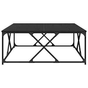 Konferenční stolek Černý dub 100 x 100 x 40 cm kompozitní dřevo - obrázek 6