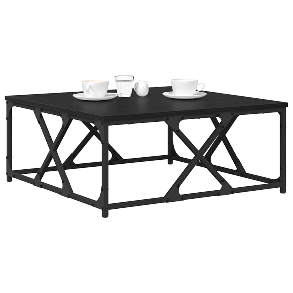 vidaXL Salontafel Zwart eiken 70 x 70 x 30 cm Bewerkt hout