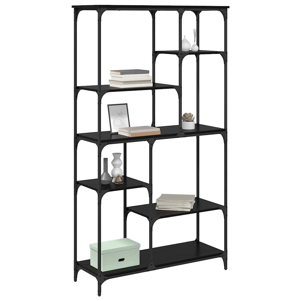 vidaXL Boekenkast Zwart Eiken 99 x 35,5 x 176 cm Bewerkt hout