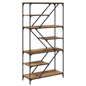 vidaXL Raamatukapp 9 tasandit 91 x 36 x 176 cm Tehispuit Vana puit