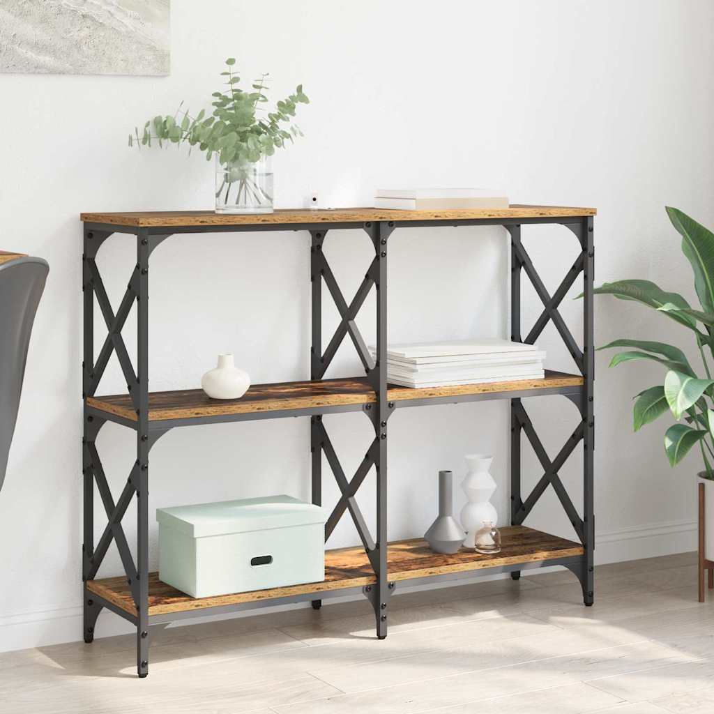 Noptiere dormitor - Masă de consolă Lemn Vechi 100 x 28 x 80,5 cm Lemn compozit