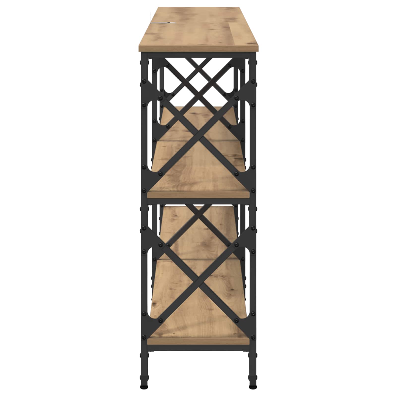 Konzolový stolek Artisanový dub 156 x 28 x 80,5 cm - obrázek 6