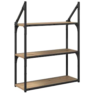 Nástěnná polička s policí Artisanový dub 60 x 21 x 78,5 cm - obrázek 7