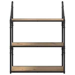 Nástěnná polička s policí Artisanový dub 60 x 21 x 78,5 cm - obrázek 5