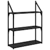 vidaXL Seinariiul Seinale kinnitav Must tamm 60 x 21 x 78,5 cm