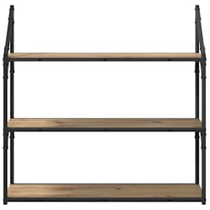 Nástěnná polička s policí Artisanový dub 80 x 21 x 78,5 cm - obrázek 5