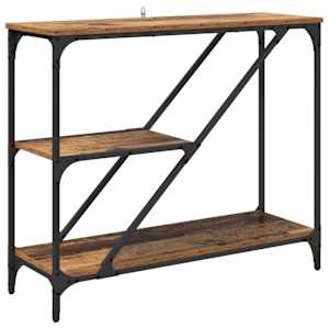 Konzolový stolek Staré dřevo 88,5 x 30 x 75 cm kompozitní dřevo - obrázek 2