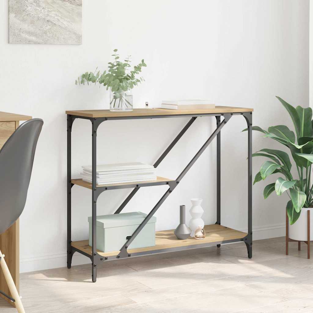 Noptiere dormitor - Masă de consolă Stejar Artizanal 88,5 x 30 x 75 cm