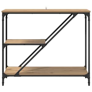 Konzolový stolek Artisanový dub 88,5 x 30 x 75 cm - obrázek 5