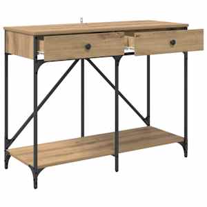 Konzolový stolek se zásuvkou Artisanový dub 100 x 39 x 78,5 cm - obrázek 5