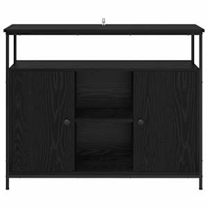 Servírovací skříň Černý dub 100 x 35 x 80 cm kompozitní dřevo - obrázek 6