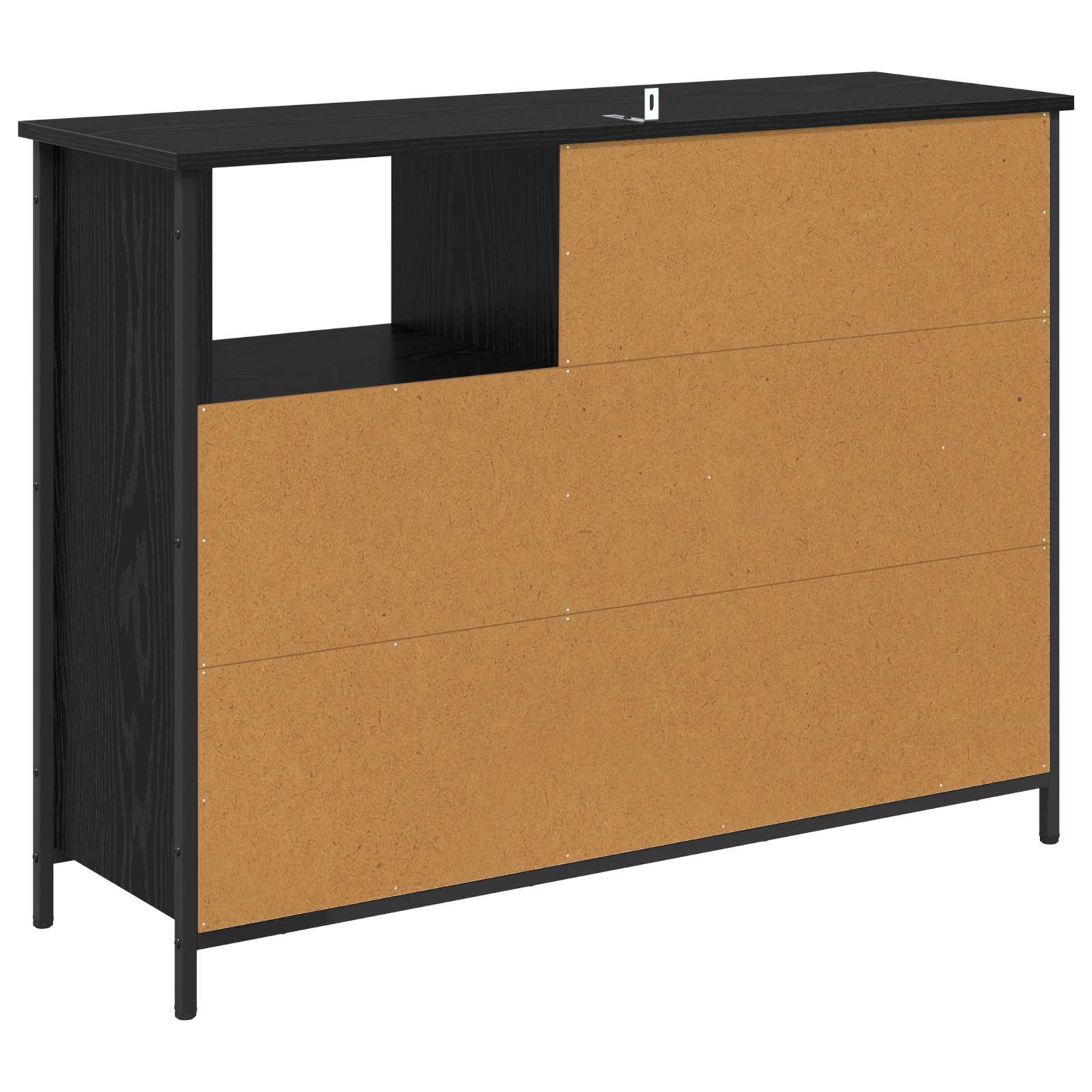 Strani šal Črna Orehovina 100 x 33 x 75 cm Konstruiran les - slika 8