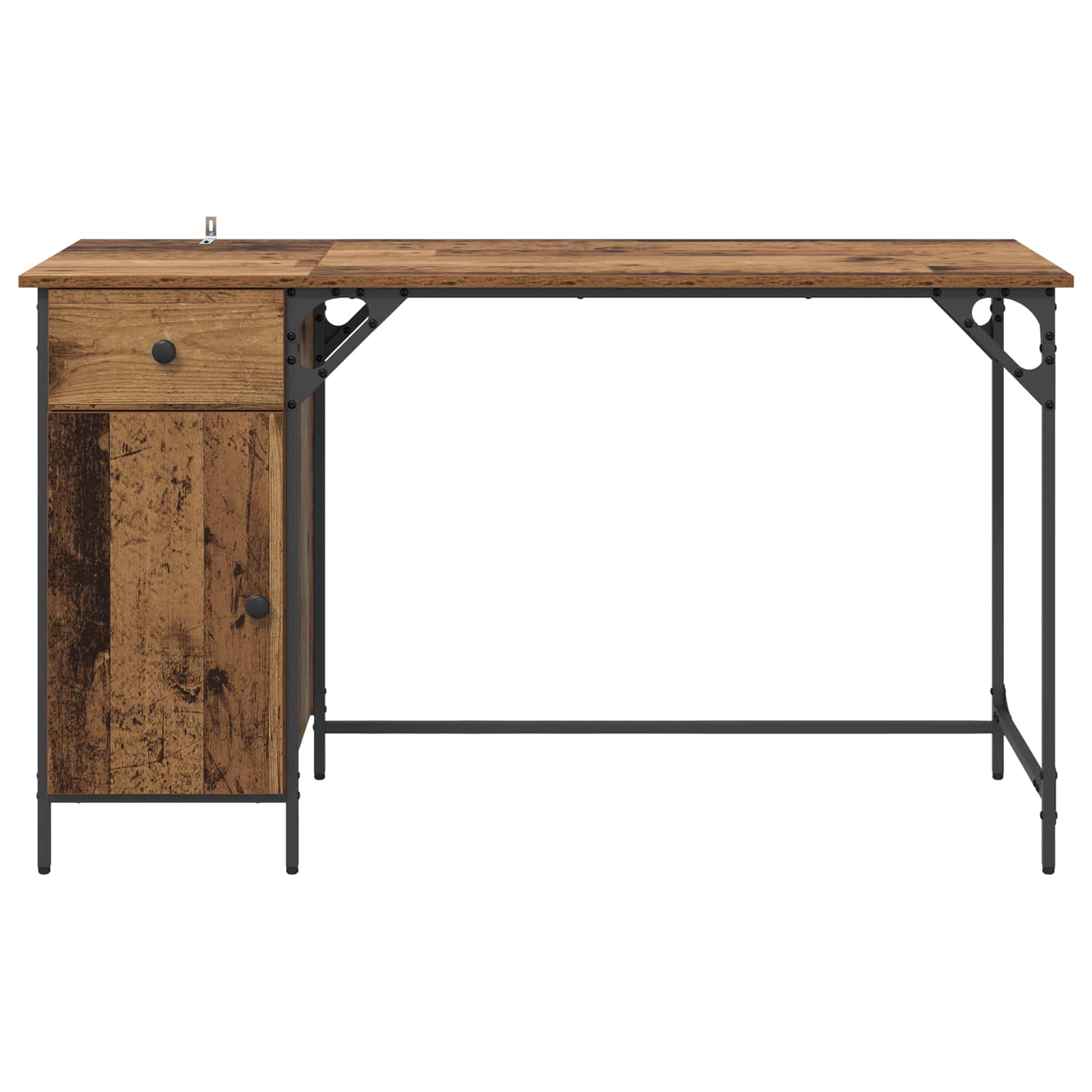 Tietokonepöytä Vanha Puu 131 x 48 x 75 cm Tekninen puu - Image 6