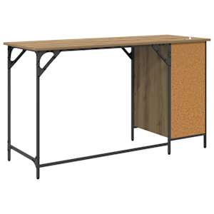 Počítačový stůl se zásuvkou Artisanový dub 131 x 48 x 75 cm - obrázek 8