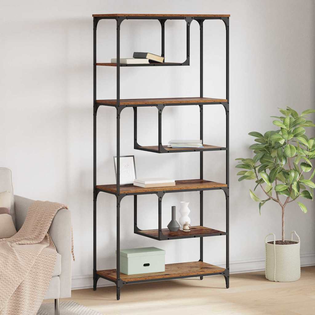 Rafturi - Bibliotecă Lemn vechi 81 x 36 x 176 cm Lemn compozit