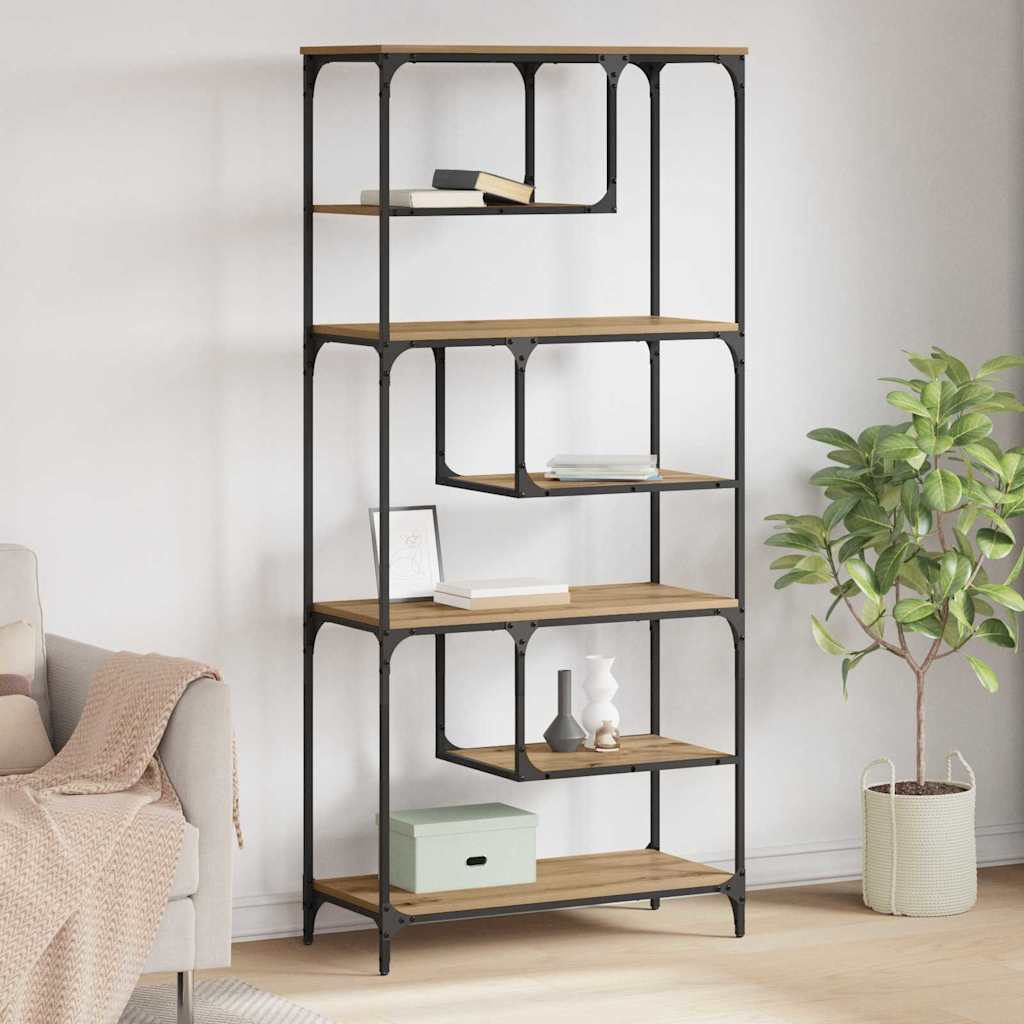 Rafturi - Bibliotecă stejar artizanal 81 x 36 x 176 cm Lemn compozit