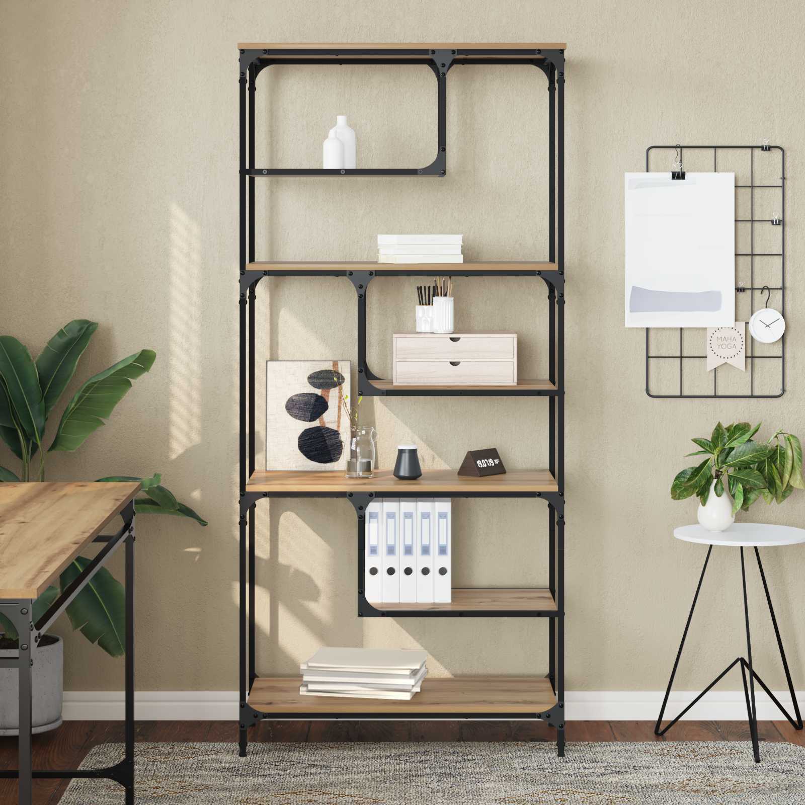 Knjižna omara artisan hrast 81 x 36 x 176 cm Konstruiran les - slika 4