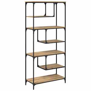 vidaXL Raamatukapp 6 tasandit 81 x 36 x 176 cm Tehispuit k&auml;sit&ouml;&ouml;tamm
