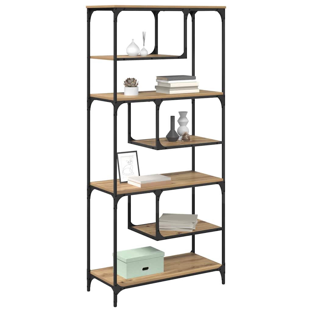 vidaXL Boekenkast artisanaal eikenkleurig 81 x 36 x 176 cm