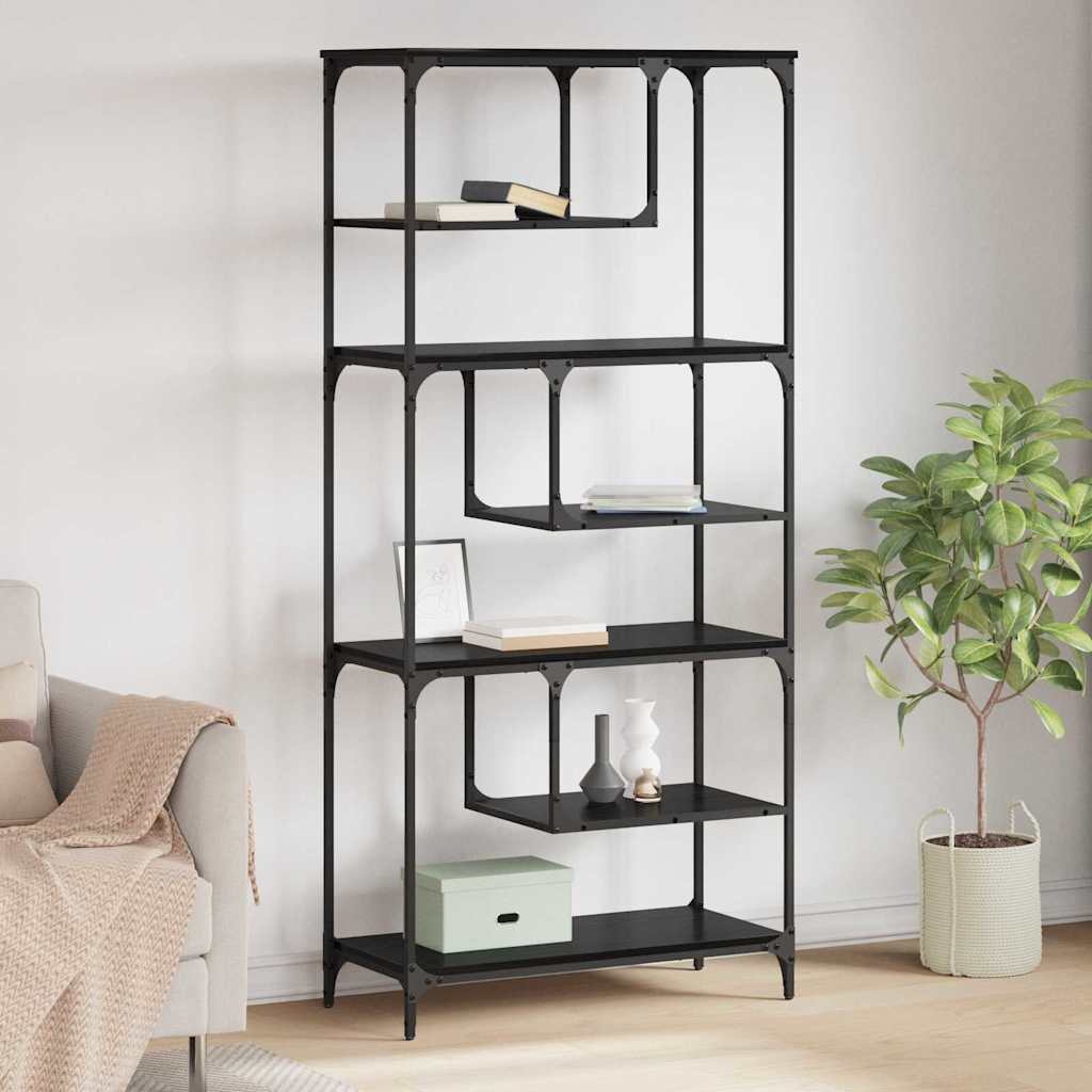 Rafturi - Bibliotecă Stejar negru 81 x 36 x 176 cm Lemn compozit