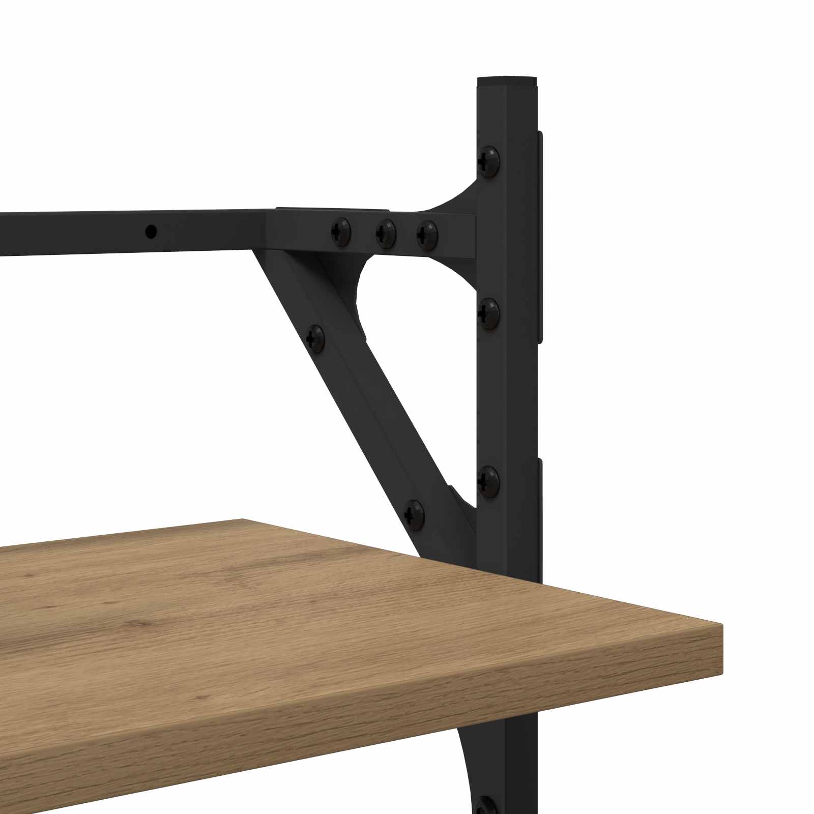 Sada nástěnných polic 6 pcs Artisanový dub 100 x 25 x 30 cm - obrázek 18