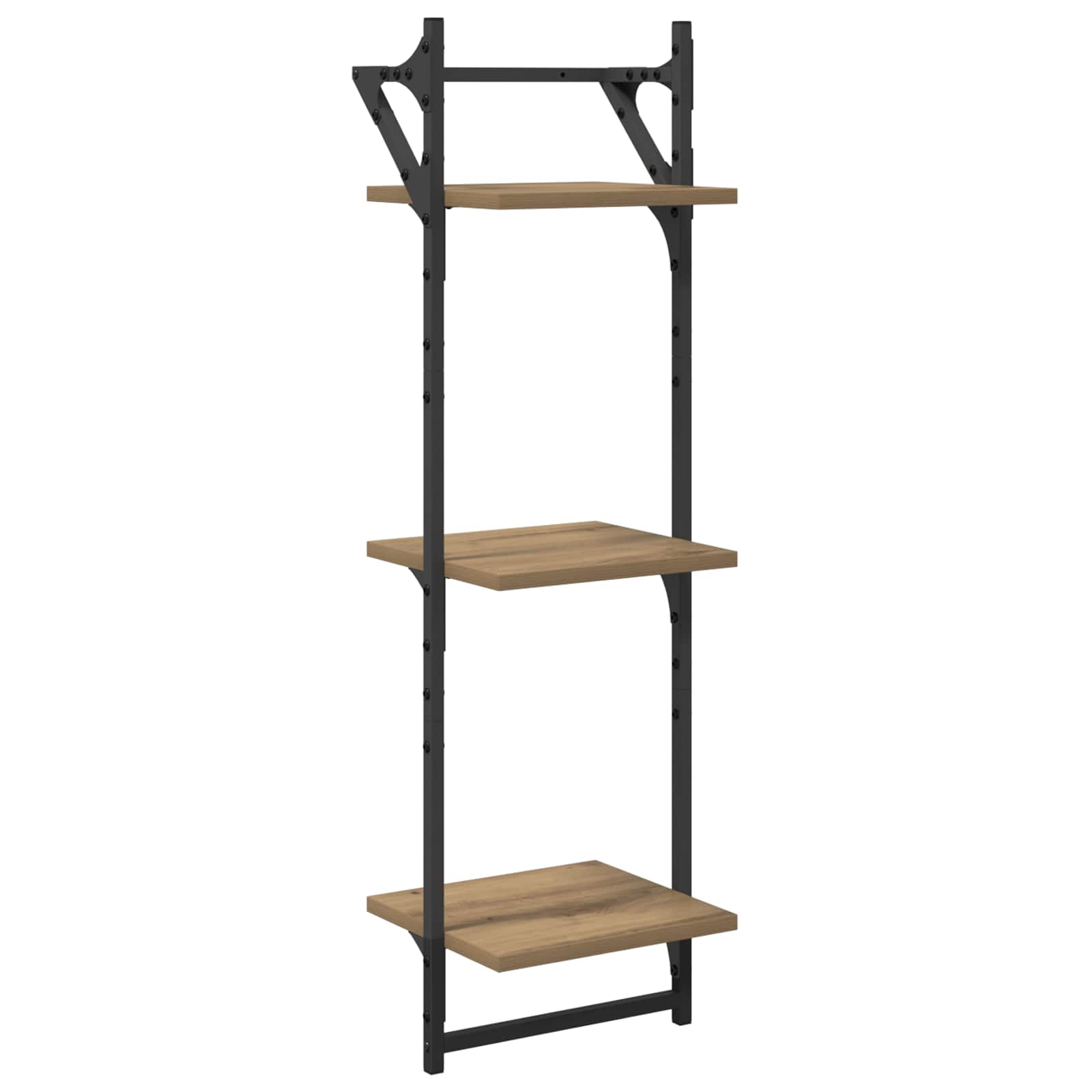 Sada nástěnných polic 6 pcs Artisanový dub 100 x 25 x 30 cm - obrázek 9