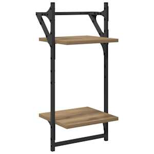Sada nástěnných polic 6 pcs Artisanový dub 100 x 25 x 30 cm - obrázek 8