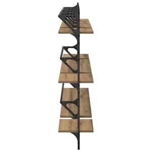 Sada nástěnných polic 6 pcs Artisanový dub 100 x 25 x 30 cm - obrázek 16