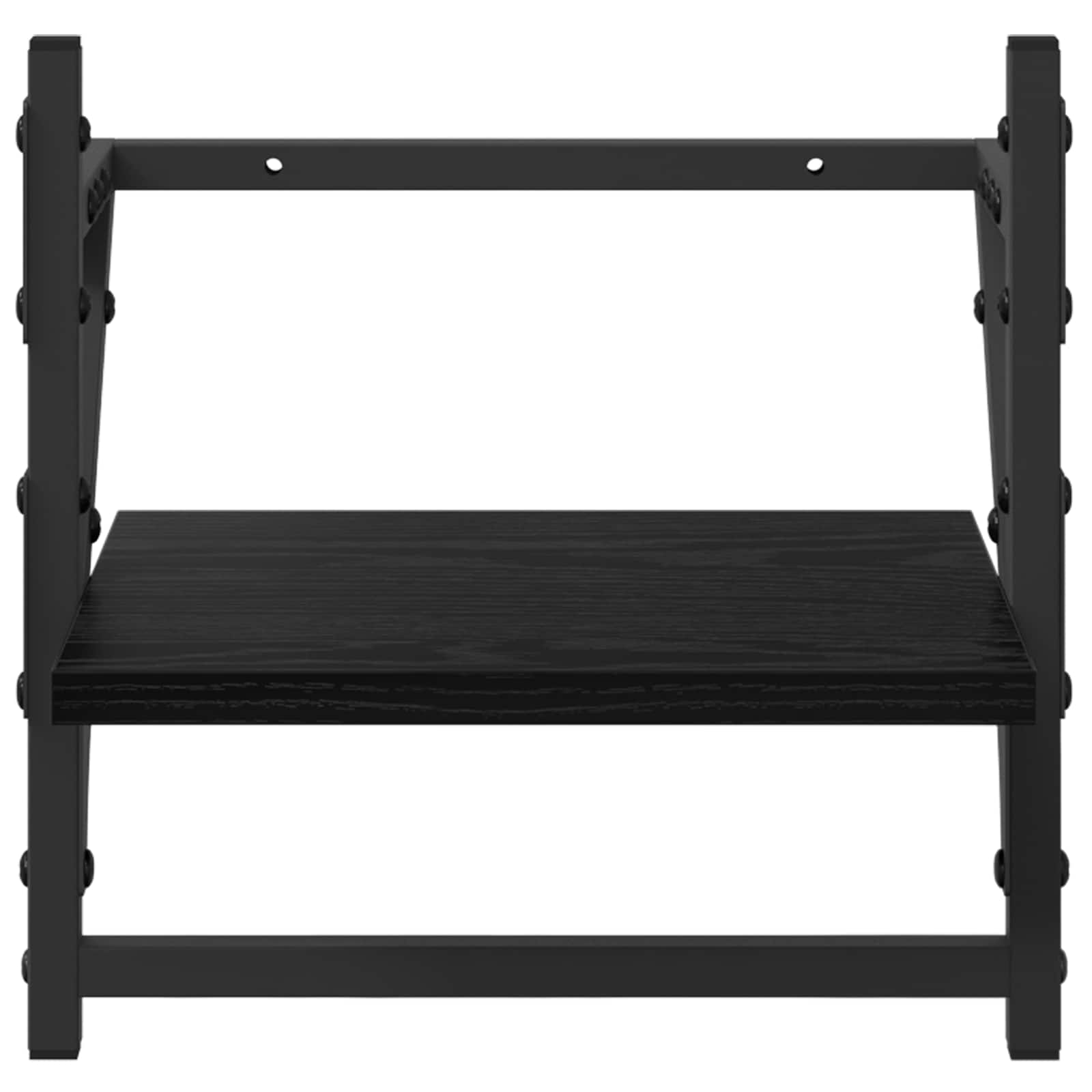 Sada nástěnných polic s policí 6 pcs Černý dub 100 x 25 x 30 cm - obrázek 11