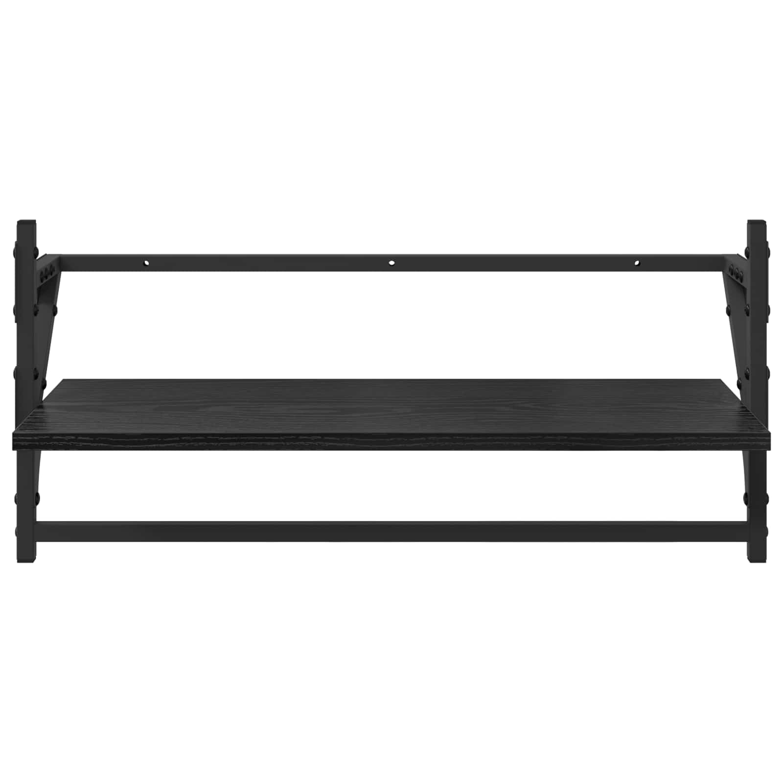 Sada nástěnných polic s policí 6 pcs Černý dub 100 x 25 x 30 cm - obrázek 12