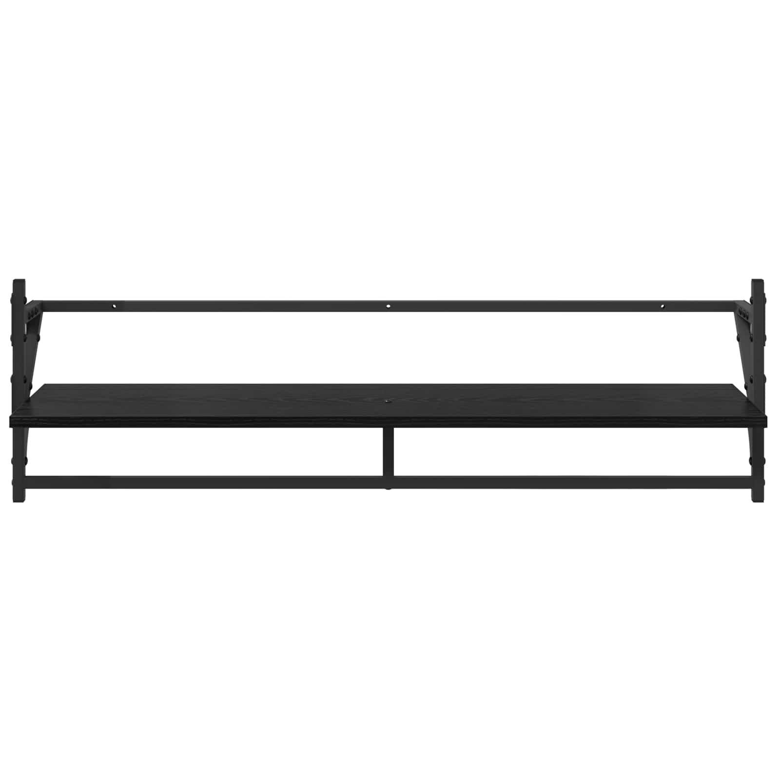 Sada nástěnných polic s policí 6 pcs Černý dub 100 x 25 x 30 cm - obrázek 13