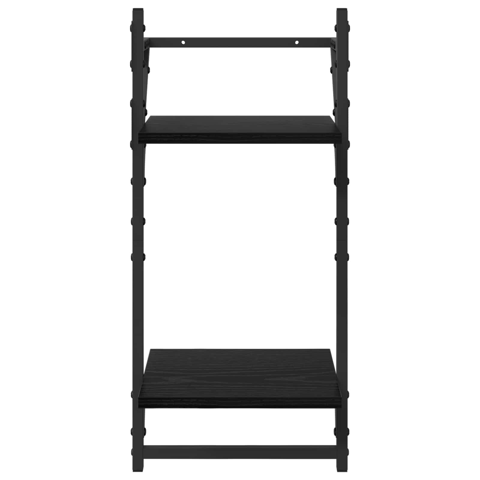 Sada nástěnných polic s policí 6 pcs Černý dub 100 x 25 x 30 cm - obrázek 14
