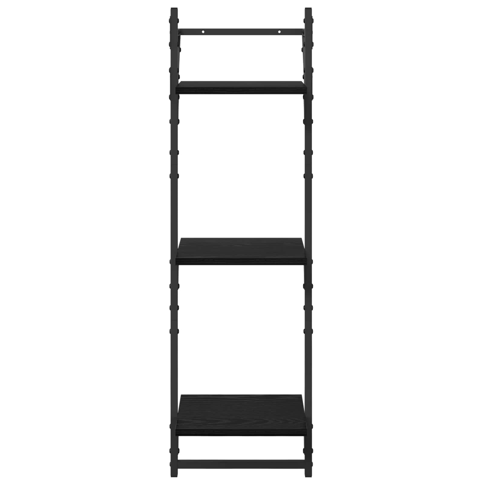 Sada nástěnných polic s policí 6 pcs Černý dub 100 x 25 x 30 cm - obrázek 15