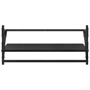 Sada nástěnných polic s policí 6 pcs Černý dub 100 x 25 x 30 cm - obrázek 12