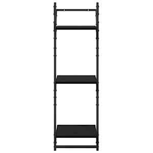 Sada nástěnných polic s policí 6 pcs Černý dub 100 x 25 x 30 cm - obrázek 15