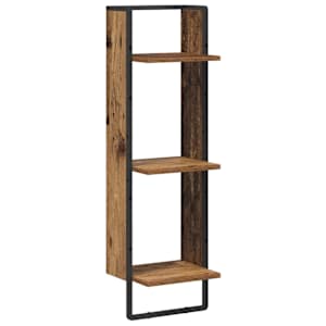 vidaXL Seinariiul Seinale kinnitav Vana puit 30 x 25 x 100 cm