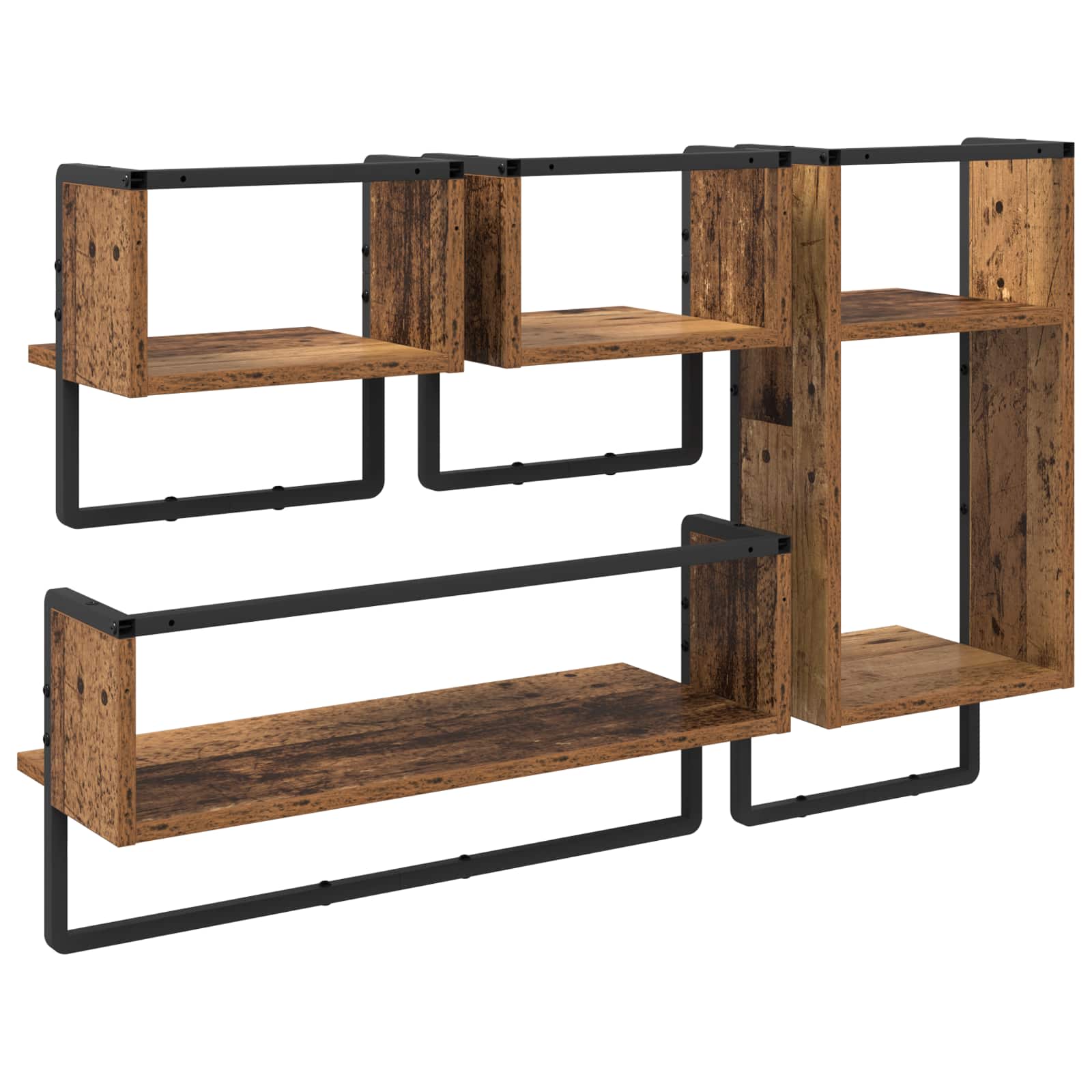 Sada nástěnných polic 4 pcs Staré dřevo 65 x 25 x 30 cm - obrázek 13