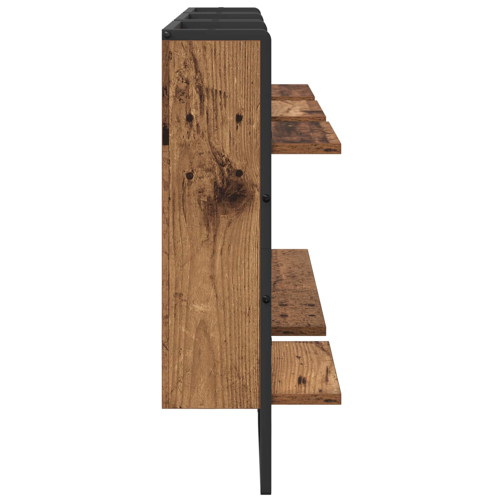 Sada nástěnných polic 4 pcs Staré dřevo 65 x 25 x 30 cm - obrázek 12