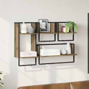 Komplet stenskih polic 4 pcs Umetni hrast 65 x 25 x 30 cm