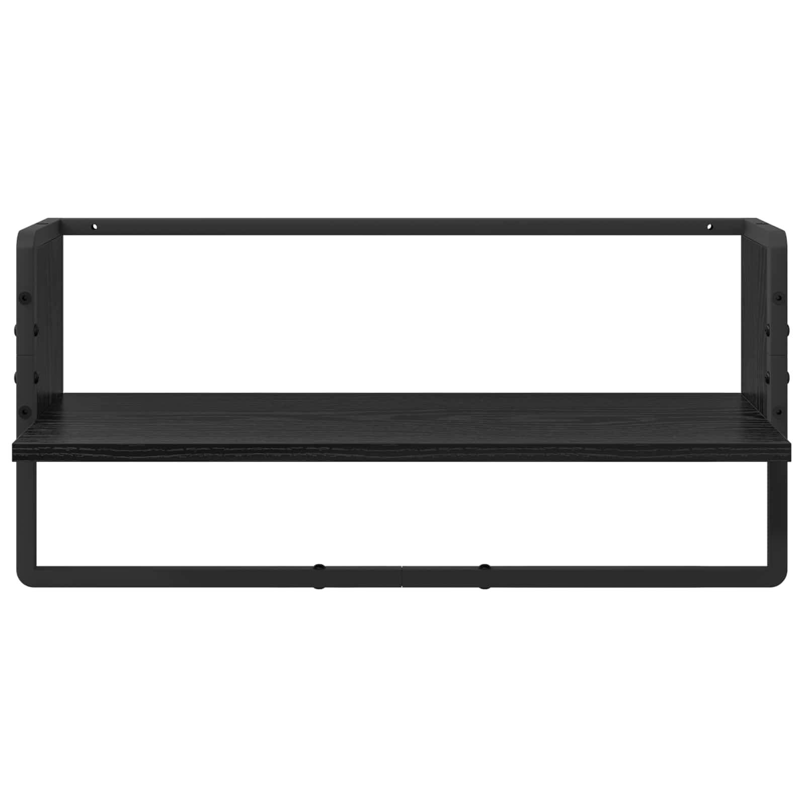 Sada nástěnných polic s policí 4 pcs Černý dub 65 x 25 x 30 cm - obrázek 9