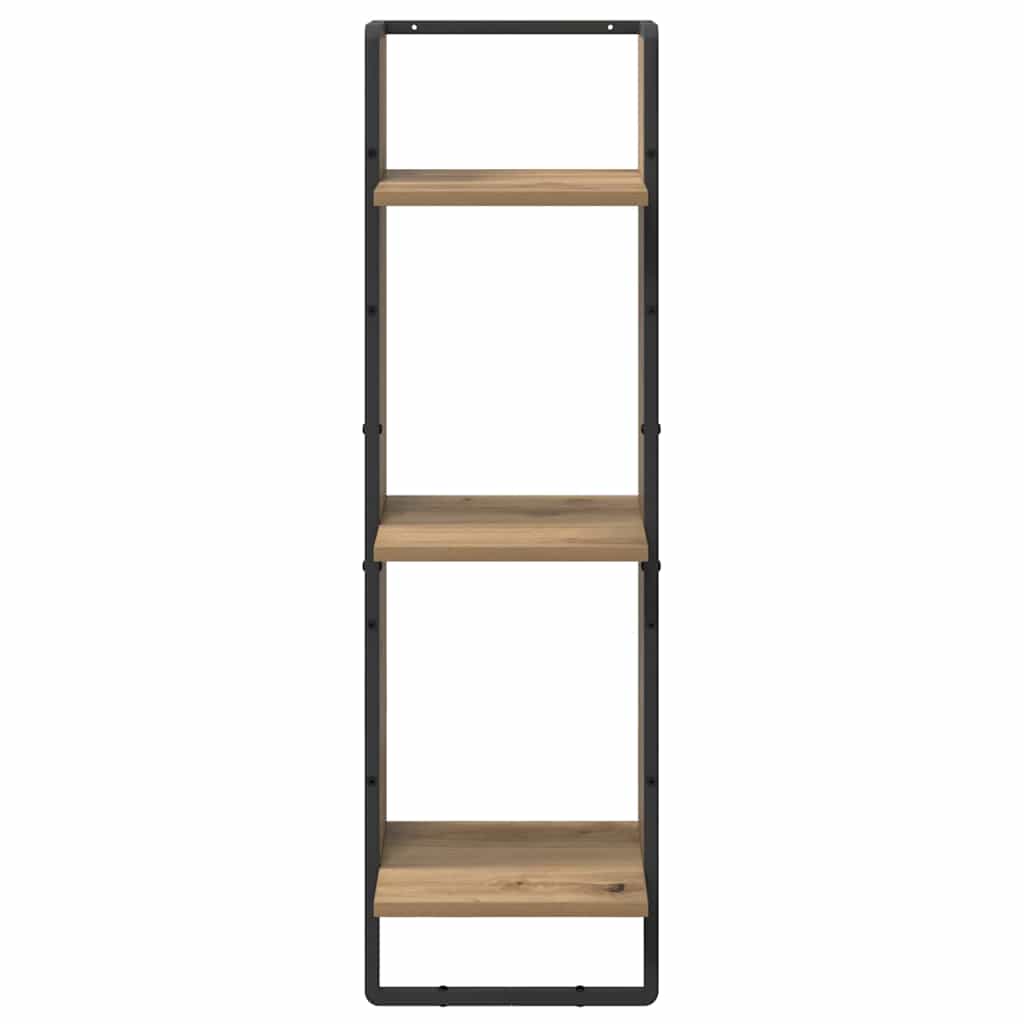 Sada nástěnných polic 6 pcs Artisanový dub 100 x 25 x 30 cm - obrázek 14