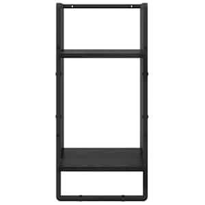 Sada nástěnných polic s policí 6 pcs Černý dub 100 x 25 x 30 cm - obrázek 12