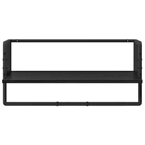 Sada nástěnných polic s policí 6 pcs Černý dub 100 x 25 x 30 cm - obrázek 11