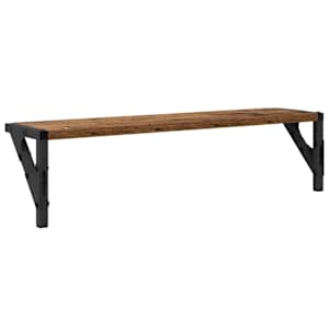 Nástěnné poličky s policí 2 pcs Staré dřevo 60 x 15 x 15,5 cm - obrázek 8