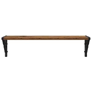 Nástěnné poličky s policí 2 pcs Staré dřevo 60 x 15 x 15,5 cm - obrázek 6