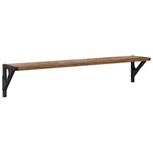 Nástěnné poličky s policí 2 pcs Staré dřevo 80 x 15 x 15,5 cm - obrázek 5